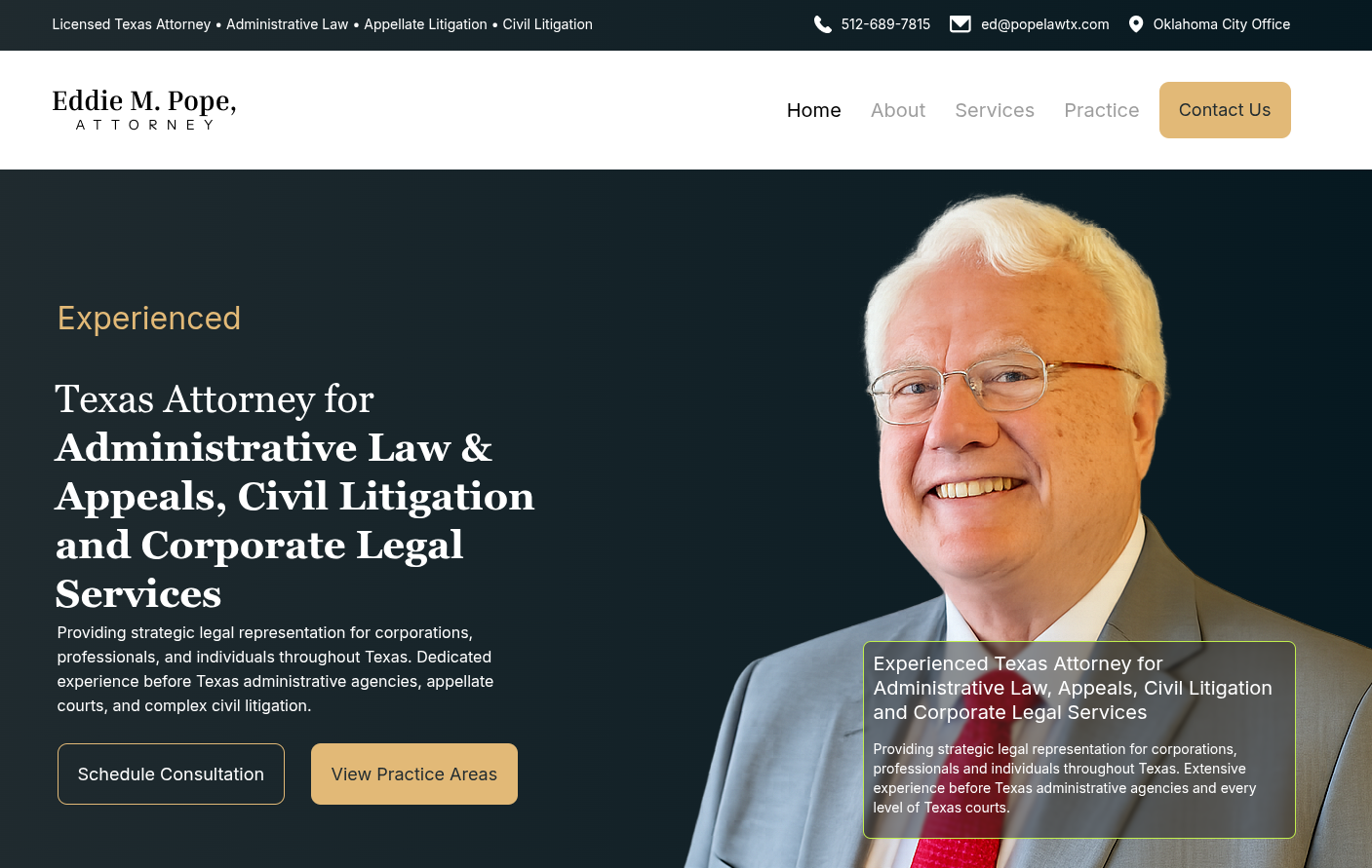Eddie M. Pope Attorney Premier Sponsor graphic